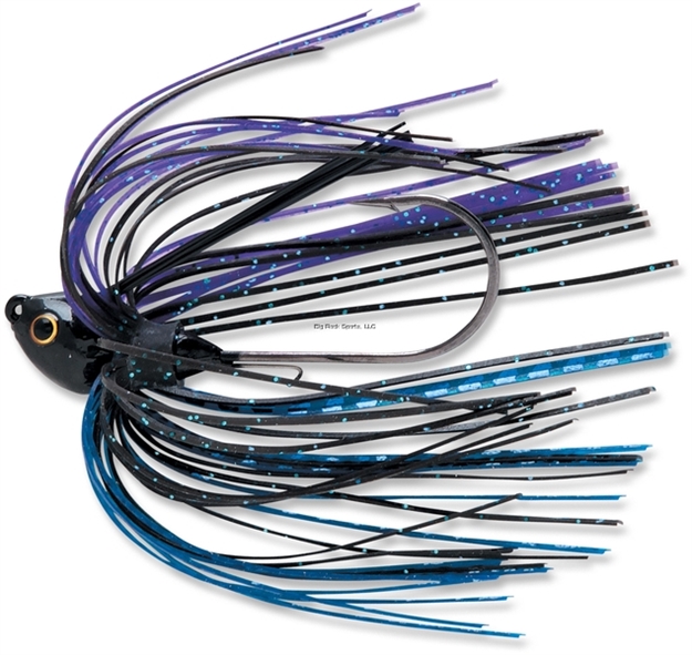 Picture of Terminator Lures Swim Jig, Sinking,  3/8 Oz, Black Blue Purple