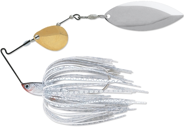 Picture of Terminator Lures T-1 Original Titanium Spinnerbait, 1/2 Oz,  Colorado/Willow Blades, Silver Shad