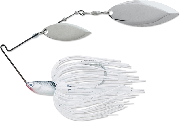 Picture of Terminator Lures T-1 Original Titanium Spinnerbait, 1/2 Oz, Bright White Shad, Nickel Willow Blade