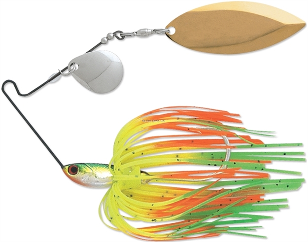 Picture of Terminator Lures T-1 Original Titanium Spinnerbait, 3/8 Oz,  Colorado/Willow Blades, Hot Tip Chartreuse