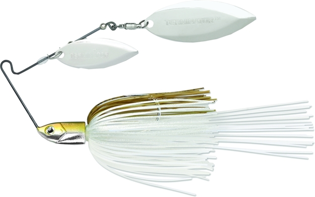 Picture of Terminator Lures T-1 Original Titanium Spinnerbait, 3/8 Oz, Blue Back Herring, Nickel Willow Blade