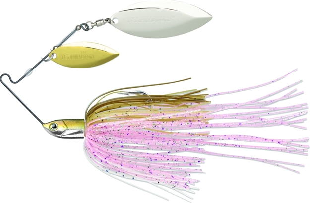 Picture of Terminator Lures T-1 Original Titanium Spinnerbait, 3/8 Oz, Cotton Candy, Gold/Nickel Willow Blade