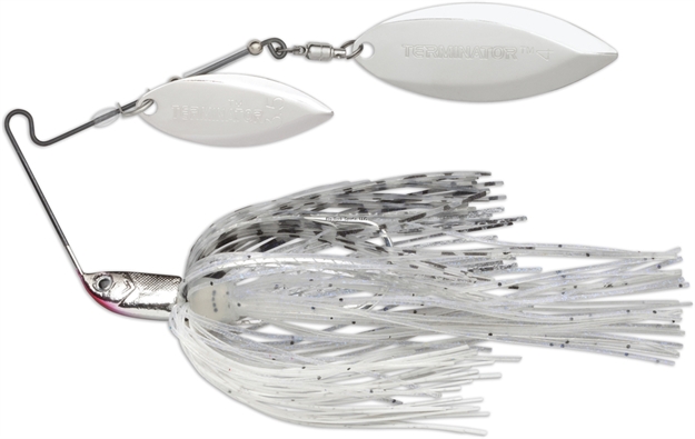 Picture of Terminator Lures T-1 Original Titanium Spinnerbait, 3/8 Oz, Silver Shiner, Nickel Willow Blade