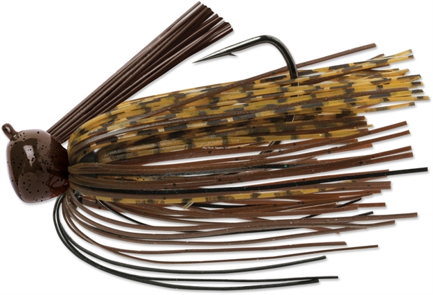 Picture of Terminator Lures Weedless Football Jig , Sinking, 3/4 Oz, Pumpkin Brown Black