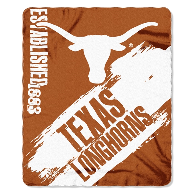 Picture of Texas Longhorns Painted Fleece Throw