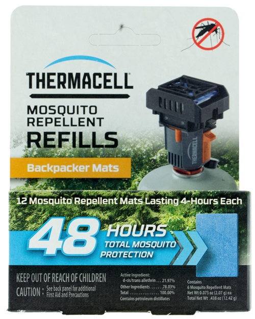 Picture of  Thermacell M48 Backpacker Repellent Refills Effective 15 FT Odorless Scent Repels Mosquito Effective UP TO 48 Hrs 12 Mats 843654000725