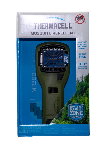 Picture of Thermacell Mr300g Mr300 Portable Repeller Olive Effective 15 FT Odorless Scent Repels Mosquito Effective UP TO 12 Hrs MR-300G 843654001340