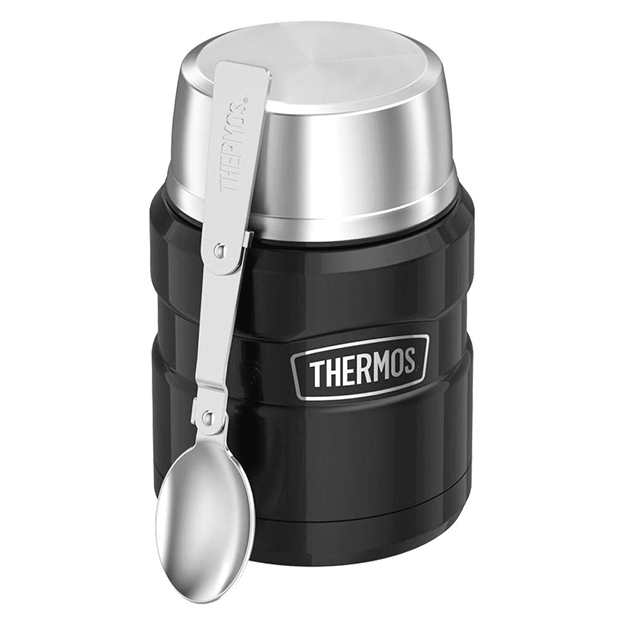 Picture of Thermos 16Oz Stainless Steel Food Jar W Folding Spoon Black