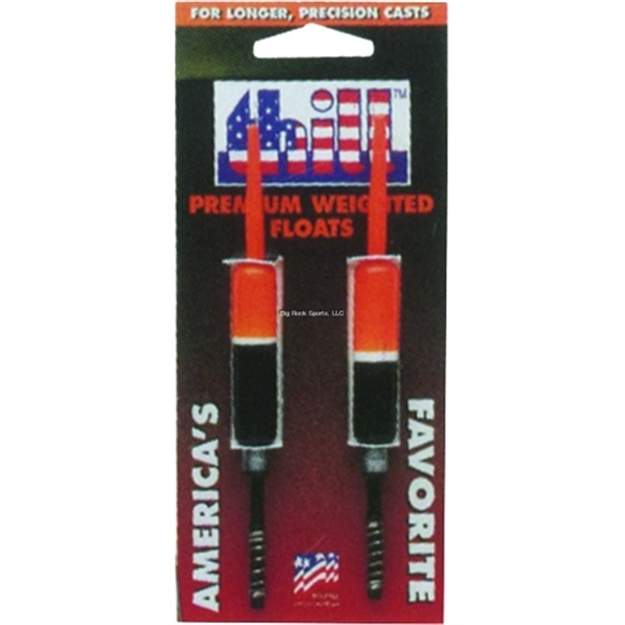 Picture of Thill Weighted Float W/Upc 3/4" Oval 2-3/4" Spring Black/Fluorescent Orange Top