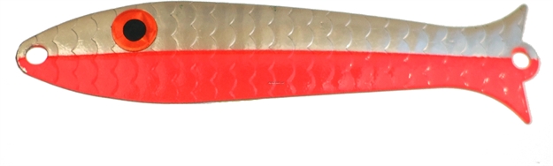 Picture of Thomas Speedy Shiner Trolling Spoon, 2 1/2", 1/6 Oz, Nickel/Fluorescent Red