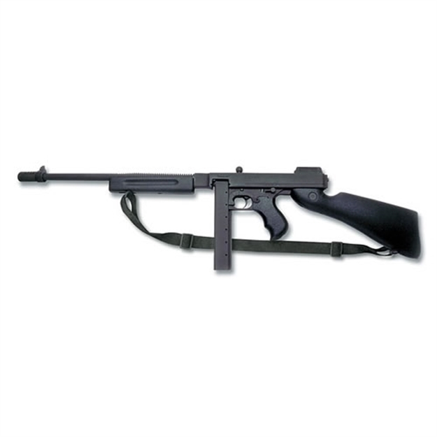 Picture of Thompson T1c 1927A-1 Commando Carbine 45 Acp Caliber With 16.50" Barrel, 20+1 Capacity (Stick), Black Parkerized Metal Finish, Black Fixed Stock Right Hand Includes Black Nylon Sling T1-C 602686213004