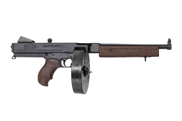 Picture of  Thompson Ta510d 1927A-1 Deluxe 45 Acp Caliber With 10.50" Barrel, 10+1 Capacity (Drum), Blued Metal Finish, Walnut Grip Right Hand 602686292016
