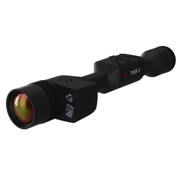 Picture of  Atn Tiwst5650lrf Thor 5 640 Lrf Thermal Rifle Scope, Black Anodized 4-32X Smart Mil Dot Reticle, Zoom, 640X480, 60 Fps Resolution