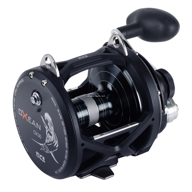 Picture of Tica Oxean Ox30 Right Handed Level Drag Trolling Reel, 3.8:1,42.5Oz.,6 Ball Bearing, Mono 580Yd/30#.Drag:33 Lb.