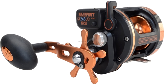 Picture of Tica Seaspirit-Sa Baitcast Reel, 5 Rrb + 1 Rb, Line Counter, Lightweight Graphite Frames, Left Hand