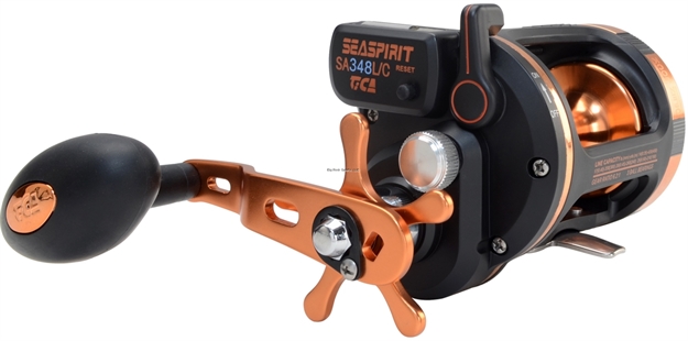 Picture of Tica Seaspirit-Sa Baitcast Reel, 5 Rrb + 1 Rb, Line Counter, Lightweight Graphite Frames, Left Hand Sa348l/C