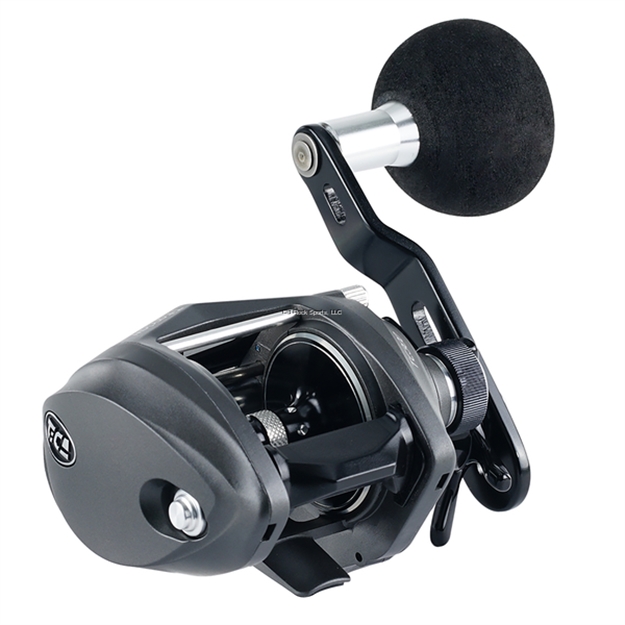 Picture of Tica Titan Claw 300 Right Handed Low Profile Strar Drag Reel, 13Oz.,7 Ball Bearing, 7.3:1, Mono 240Yd/14#. Drag:33 Lb.