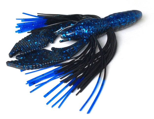 Picture of Tightlines UV Hy-Brid Craw - Rattling, Blue Black With Blue Tip, 4"