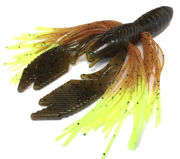 Picture of Tightlines UV Hy-Brid Craw 4" Green Pumpkin With Pumpkin Chartreuse Tip