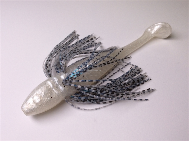 Picture of Tightlines UV Sow Belly Rattl'n Swimmer 3.5" Pearl With Minnow Blue