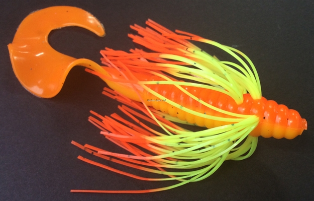 Picture of Tightlines UV Sow Belly Twister Rattling 5" Orange Yellow With Salt Fire