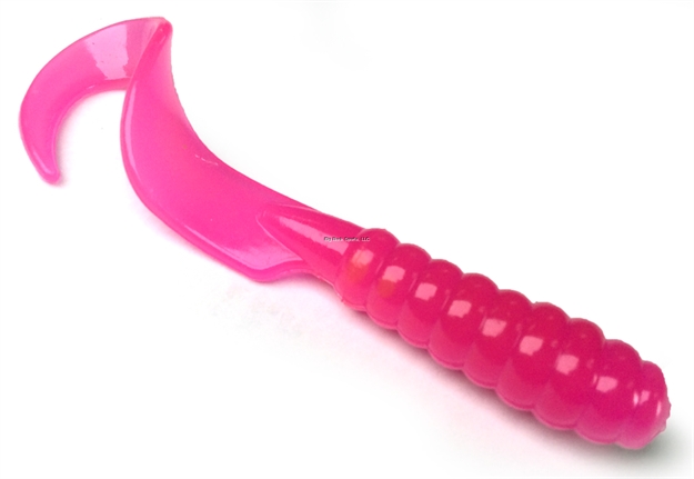 Picture of Tightlines UV Walleye Grub - Pink White, 4"