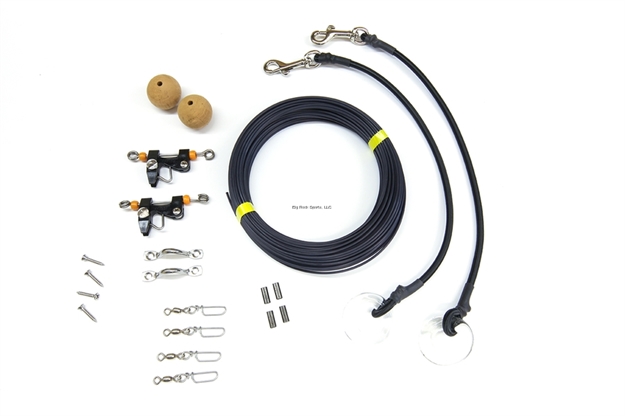 Picture of Tigress Deluxe Outrigger Single Rigging Kit, UP TO 20', 400 LB Black Mono, Release Clips, Cork Stops, Leader Snaps, Snubbers