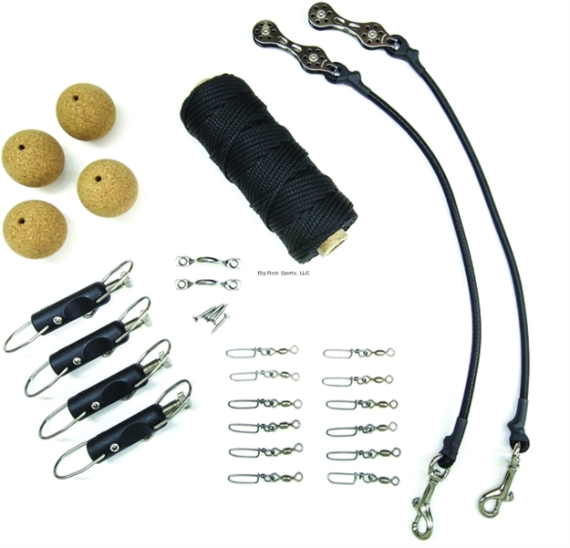 Picture of Tigress Ultimate Outrigger Double Rigging Kit, UP TO 22', 400 LB Black Mono, EZ Release Clips, Cork Stops, Snubbers