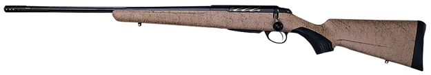 Picture of  Tikka Jrtxrt482 T3x Lite 6.5 Creedmoor 3+1 24.30" Fluted/Threaded, Black Barrel/Rec, Black Webbed Tan Roughtech Synthetic Stock, Interchangeable Grip, Muzzle Brake Left Hand 082442975573