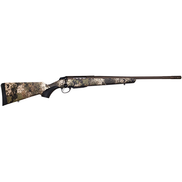 Picture of  Tikka Jrtxvw341 T3x Lite Full Size 300 Wsm 3+1 24.30" Midnight Bronze Cerakote Fluted Threaded Barrel, Drilled & Tapped Steel Receiver, Veil Wideland Fixed Synthetic Stock