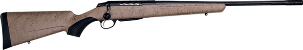 Picture of  Tikka Jrtxrt418 T3x Lite 270 Win 3+1 22.40" Fluted/Threaded, Black Barrel/Rec, Black Webbed Tan Roughtech Synthetic Stock, Interchangeable Grip, Muzzle Brake Left Hand 082442976303
