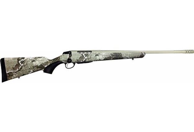 Picture of  Tikka Jrtxva418 T3x Lite 270 Win 3+1 22.40" Fluted/Threaded, Desert Verde Cerakote Barrel/Rec, Veil Alpine Synthetic Stock, Interchangeable Grip, Muzzle Brake Left Hand