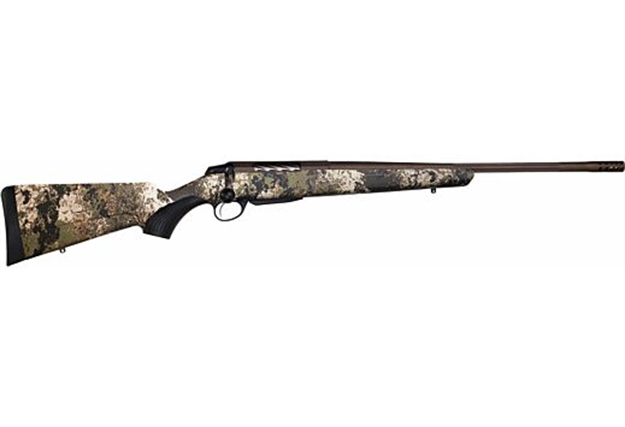Picture of  Tikka Jrtxvw418r10 T3x Lite 270 Win 3+1 22.40" Fluted/Threaded, Midnight Bronze Cerakote Barrel/Rec, Veil Wideland Synthetic Stock, Interchangeable Grip, Muzzle Brake Left Hand 082442975641