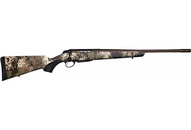 Picture of  Tikka Jrtxvw416 T3x Lite 308 Win 3+1 20" Fluted/Threaded, Midnight Bronze Cerakote Barrel/Rec, Veil Wideland Synthetic Stock, Interchangeable Grip, Muzzle Brake Left Hand