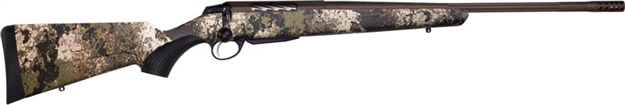Picture of  Tikka Jrtxvw382 T3x Lite 6.5 Creedmoor 3+1 24.30" Fluted/Threaded, Midnight Bronze Cerakote Barrel/Rec, Veil Wideland Synthetic Stock, Interchangeable Grip, Muzzle Brake 082442924717