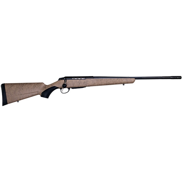 Picture of  Tikka Jrtxrt340 T3x Lite 270 Wsm 3+1 24.30" Fluted/Threaded, Black Barrel/Rec, Black Webbed Tan Roughtech Synthetic Stock, Interchangeable Grip, Muzzle Brake 082442928692