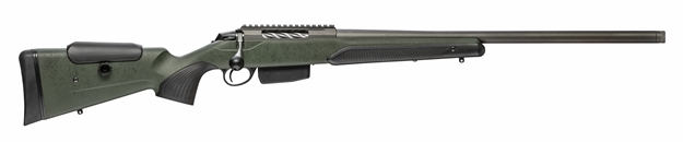 Picture of  Tikka Jrtxrsv370 T3x Super Varmint 7Mm Rem Mag 5+1 23.70" Barrel, Tungsten Cerakote Metal Finish, Black Webbed Green Roughtech Stock 082442946146