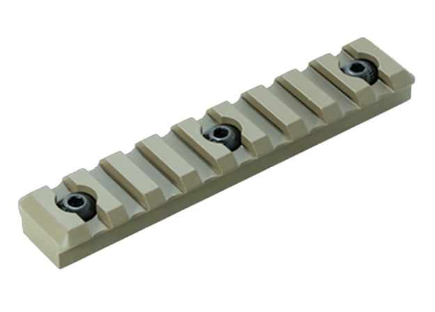 Picture of Timber Creek Outdoors M9sprfde M-Lok 9 Slot Picatinny Rail  Fde Aluminum Fits Ar-Platform M 9S PR FDE