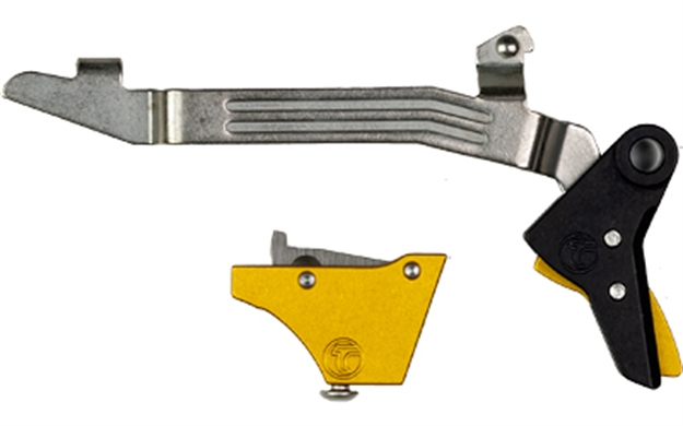 Picture of  Timney Triggers Alphaglock34gold Alpha Competition 9Mm Luger/40 S&W Gold Straight Trigger Compatible W/Most Glock Gen3-4