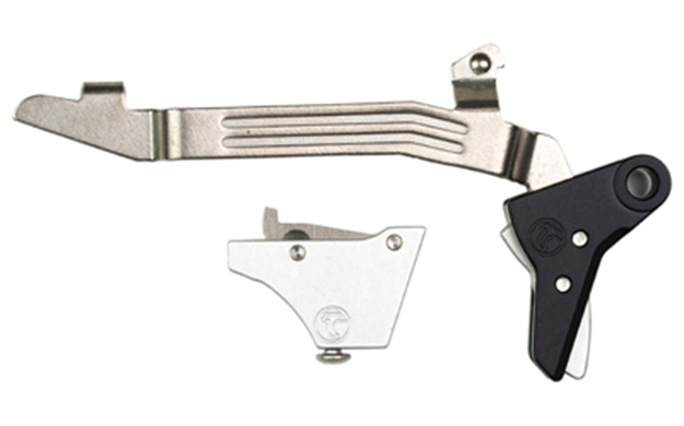 Picture of Timney Triggers Alphaglock34silvr Alpha Competition 9Mm Luger/40 S&W, Silver Straight Trigger, Compatible W/Glock Gen3-4 ALPHAGLOCK34SILVER 081950613717