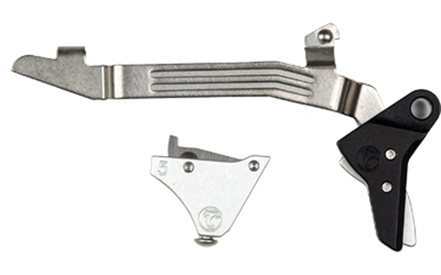 Picture of Timney Triggers Alphaglock5 Alpha Competition 9Mm Luger/40 S&W/22 Lr, Silver Straight Trigger, Compatible W/Glock Gen5 & Glock 44 ALPHA GLOCK 5 - SILVER