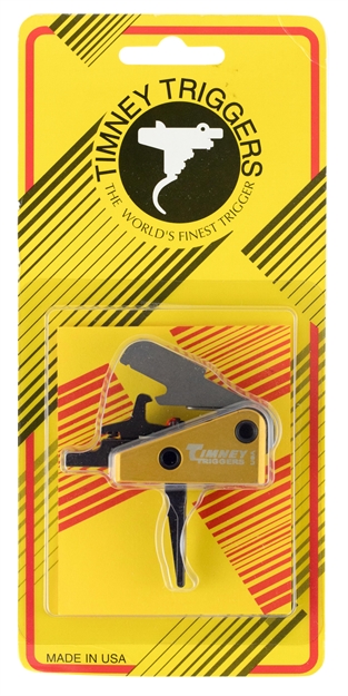 Picture of Timney Triggers 667Sst Competition Trigger  Single-Stage Straight Trigger With 3 Lbs Draw Weight & Black/Gold Finish For Ar-15 667S-ST 081950667505