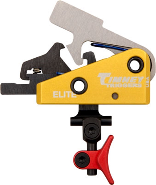 Picture of  Timney Triggers 660Ce Calvin Elite  1.50-2 Lbs Draw Weight & Black/Gold Finish For Ar-Platform