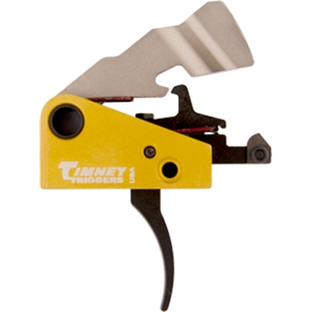 Picture of  Timney Triggers 691S Featherweight  Single-Stage Curved Trigger With Black/Gold Finish For FN Scar17