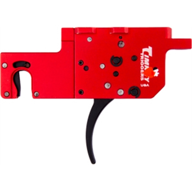 Picture of  Timney Triggers 650 Rpr  Two-Stage Curved Trigger With 8 Oz/1 LB Draw Weight & Black/Red Finish For Ruger Precision 081950650002