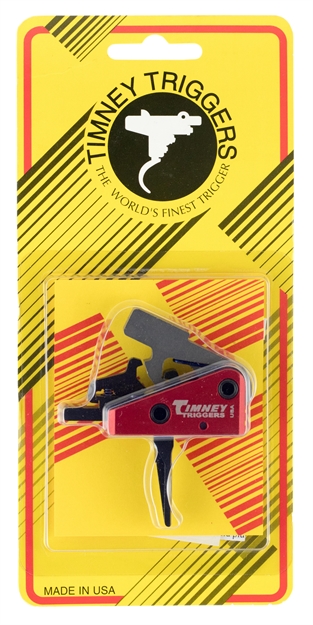 Picture of Timney Triggers 662Sst Targa Short Trigger  Two-Stage Straight Trigger With 2 Lbs Draw Weight & Black/Red Finish For Ar-Platform 662S-ST