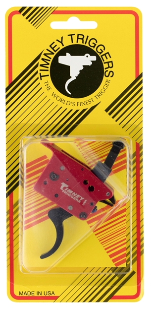 Picture of  Timney Triggers 307 Featherweight Deluxe  Black/Red Curved Trigger 3 Lbs Draw Weight Fits Mosin-Nagant