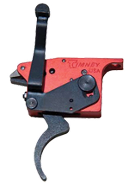 Picture of  Timney Triggers 307 Featherweight Deluxe  Black/Red Curved Trigger 3 Lbs Draw Weight Fits Mosin-Nagant