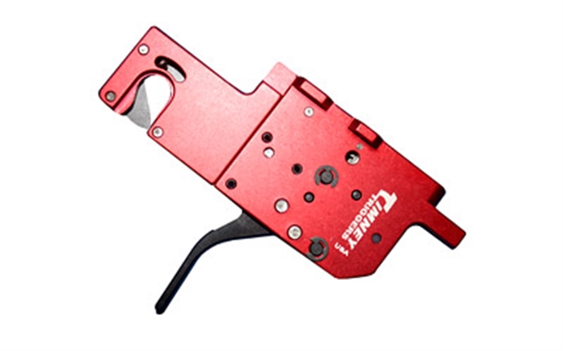 Picture of  Timney Triggers 650St Rpr  Two-Stage Straight Trigger With 8 Oz/1 LB Draw Weight & Black/Red Finish For Ruger Precision 081950650170