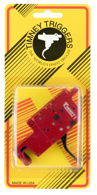 Picture of  Timney Triggers 650St Rpr  Two-Stage Straight Trigger With 8 Oz/1 LB Draw Weight & Black/Red Finish For Ruger Precision